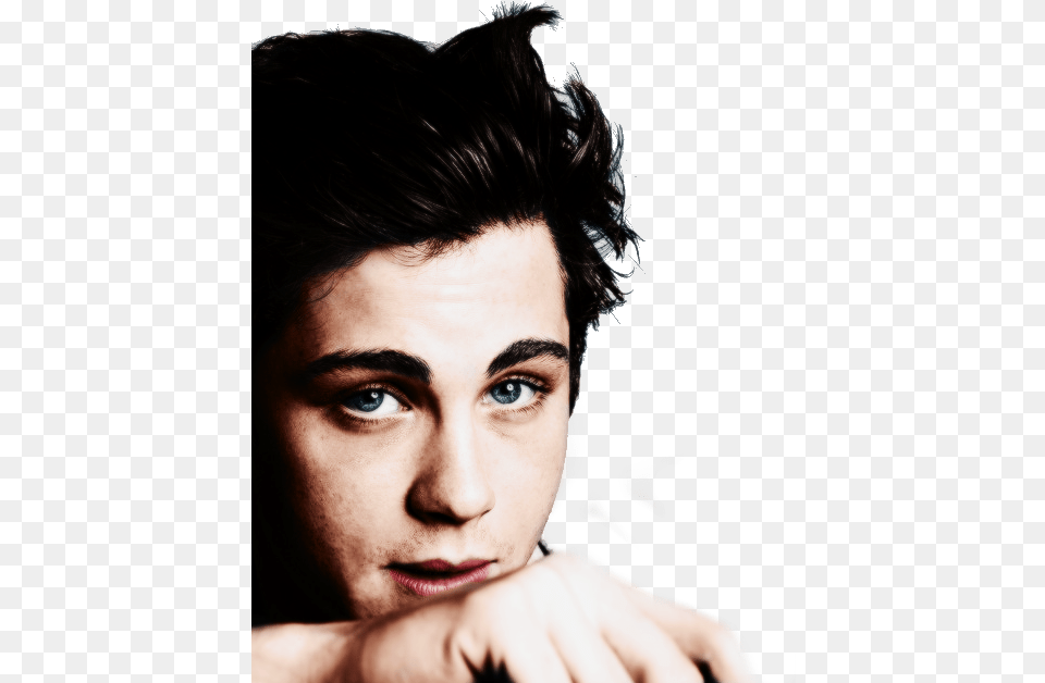 Logan Lerman Fan Art, Hand, Body Part, Face, Portrait Free Png