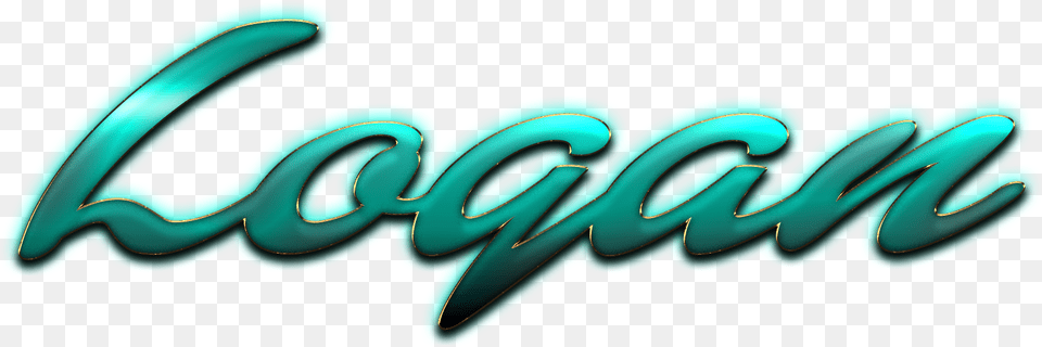 Logan Name Logo Graphic Design, Turquoise, Text, Light Free Png Download