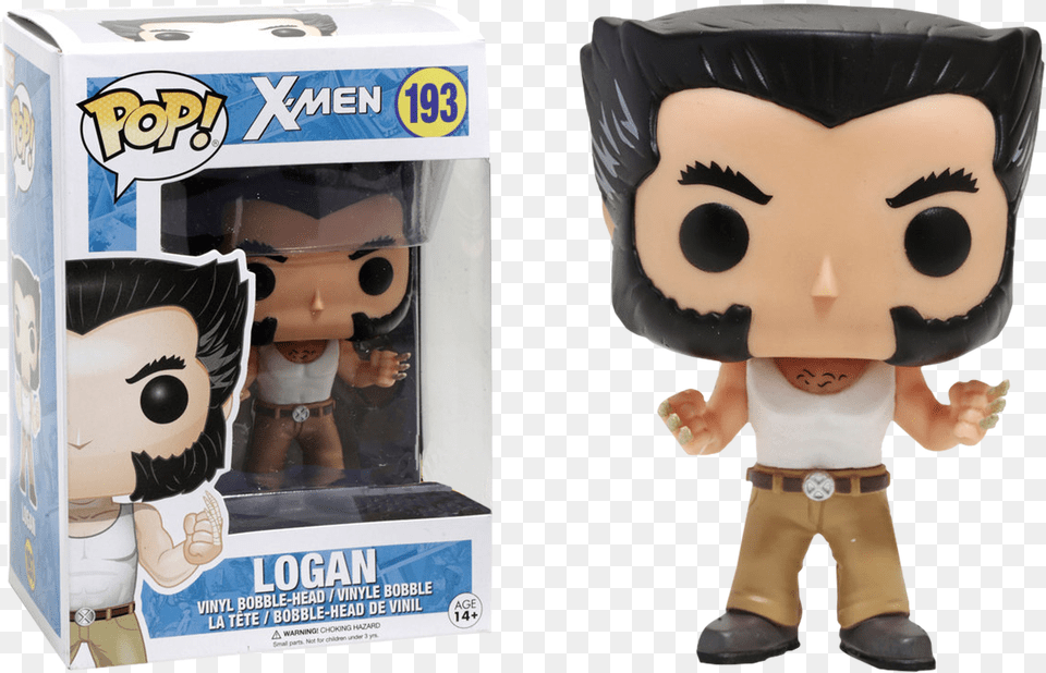 Logan With Tank Top Us Exclusive Pop Vinyl Figure Logan Funko, Doll, Toy, Person, Face Free Png Download