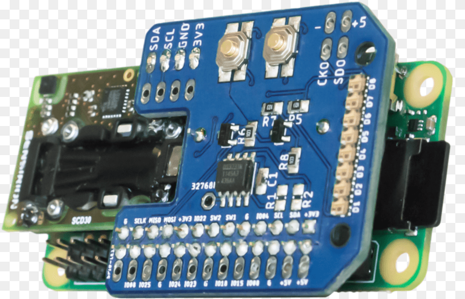 Logger Development Kit Co2 Logger Raspberry Pi, Electronics, Hardware, Printed Circuit Board Free Transparent Png