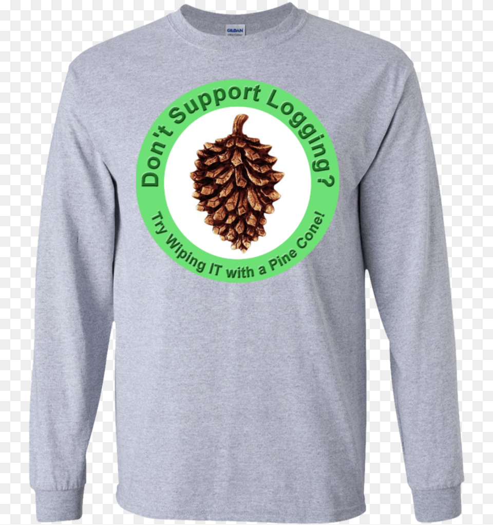 Logging Pine Cone Wipe Shikamaru T Shirt, Tree, Clothing, T-shirt, Long Sleeve Png Image