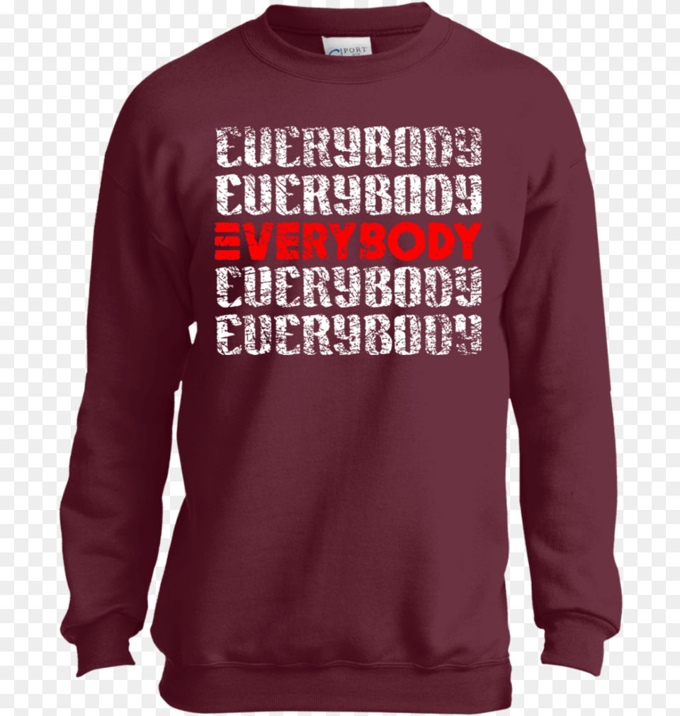 Logic Everybody Original Limited Edition Youth Ls Sweatshirt, Clothing, Sweater, Knitwear, Long Sleeve Free Png