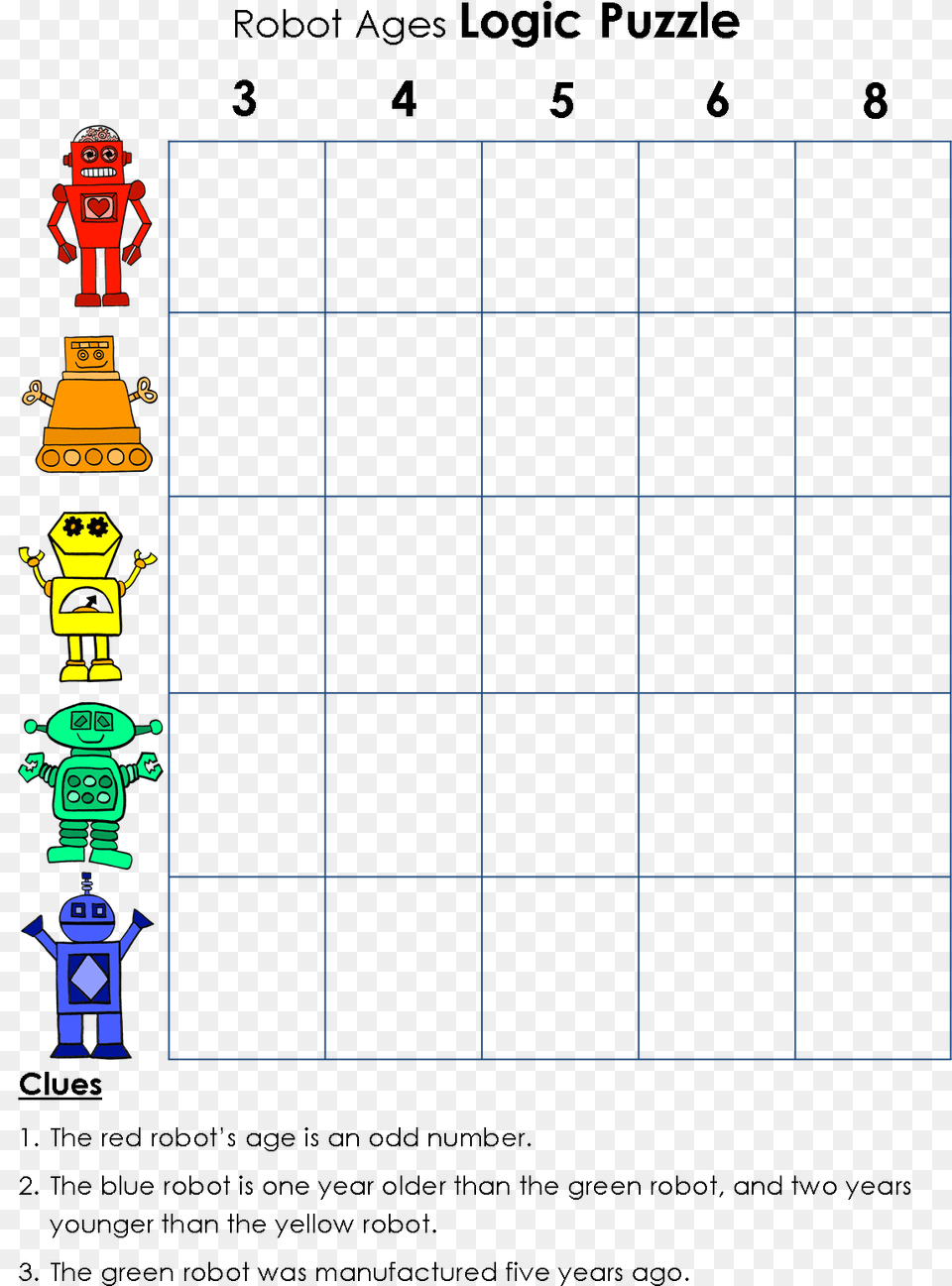 Logic Robot School Age Activities Robot Ages Logic Puzzle, Light, Person, Traffic Light Free Png Download