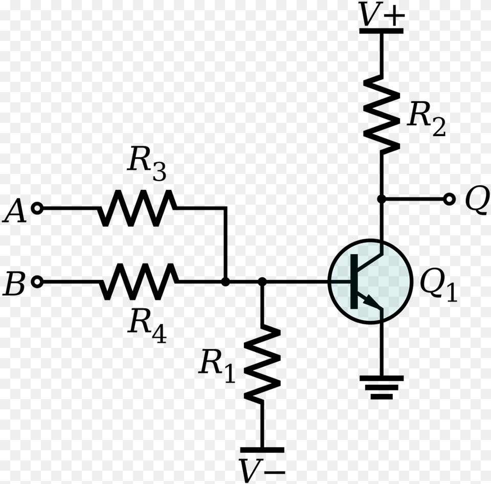 Logic Wikipedia Electronic Circuit Diagram Diode Transistor Logic Free Png Download
