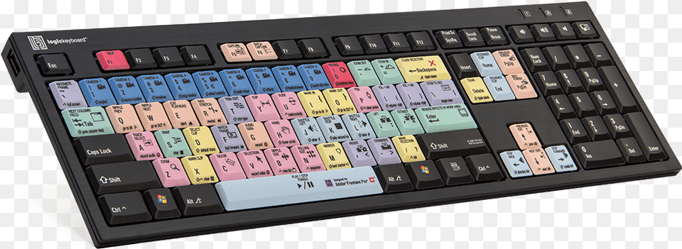 Logickeyboard Adobe Premiere Pro Cc American English Keyboard For Adobe Premiere Pro Pc, Computer, Computer Hardware, Computer Keyboard, Electronics Free Png Download