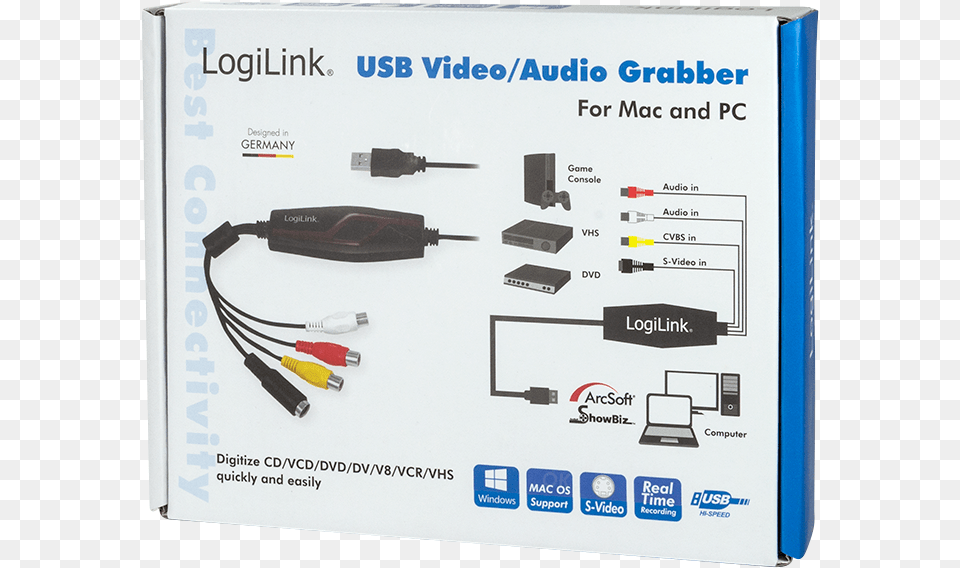 Logilink Videoaufnahmeadapter Usb, Adapter, Electronics, Computer Hardware, Device Free Png Download