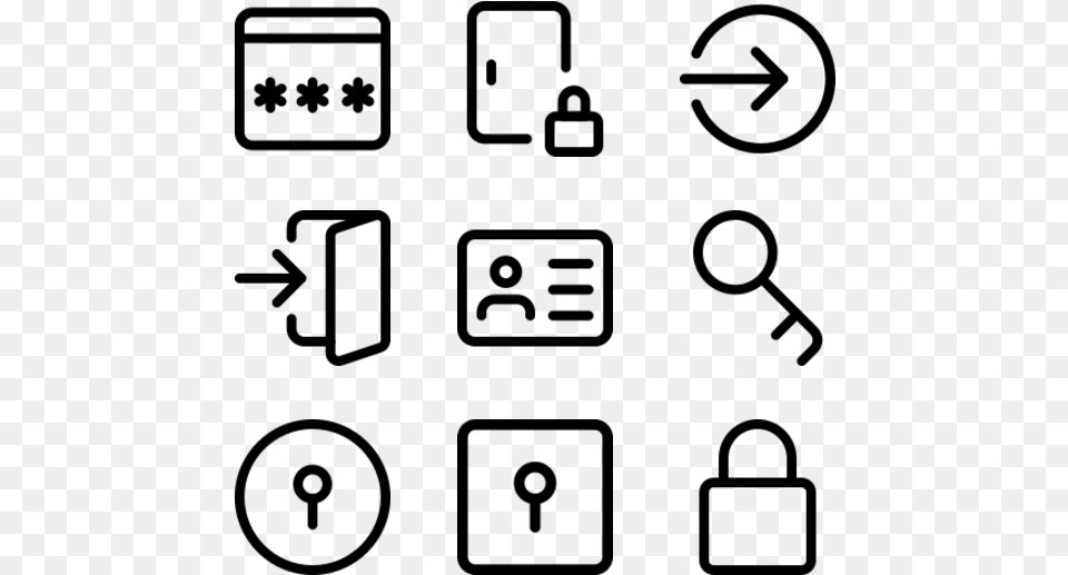 Login Correspondence Icon, Gray Png