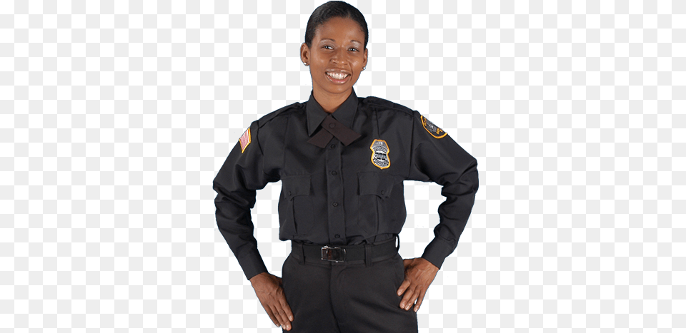 Logistics Guard Services Black Woman Security Guard, Blouse, Clothing, Person, Police Png