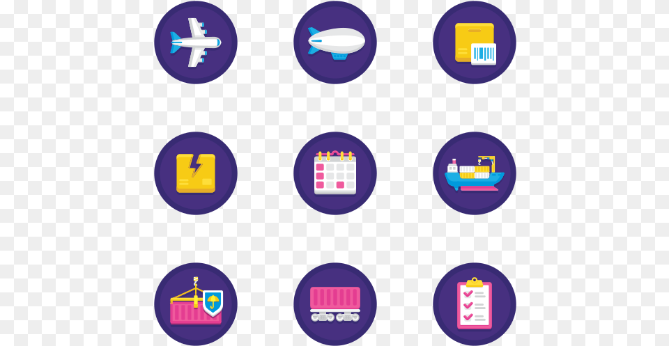 Logistics Help Flat Icon, Disk, Text, Purple, Aircraft Free Png Download