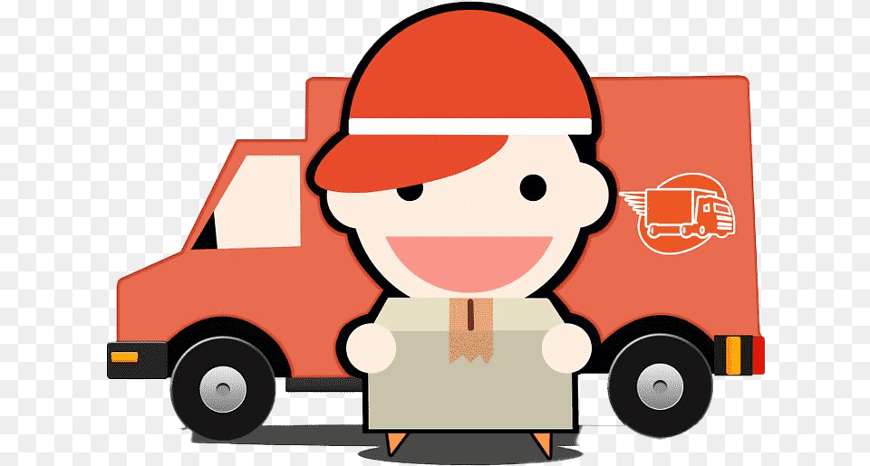 Logistics Transport Transparent Background Mart Cartoon Car, Box, Person, Package Delivery, Package Png Image