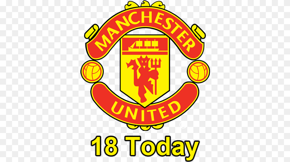 Logo 18 Today Birthday Images Manchester United, Dynamite, Symbol, Weapon Free Png