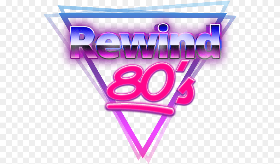 Logo 80s 6 Image Rewind, Light, Neon, Purple Free Transparent Png