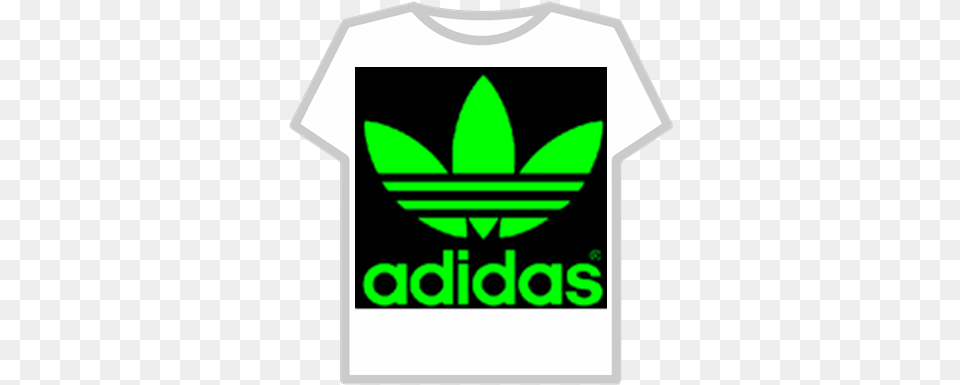 Logo Adidas Shirt Roblox Adidas Originals, Clothing, T-shirt, Plant, Weed Free Png Download