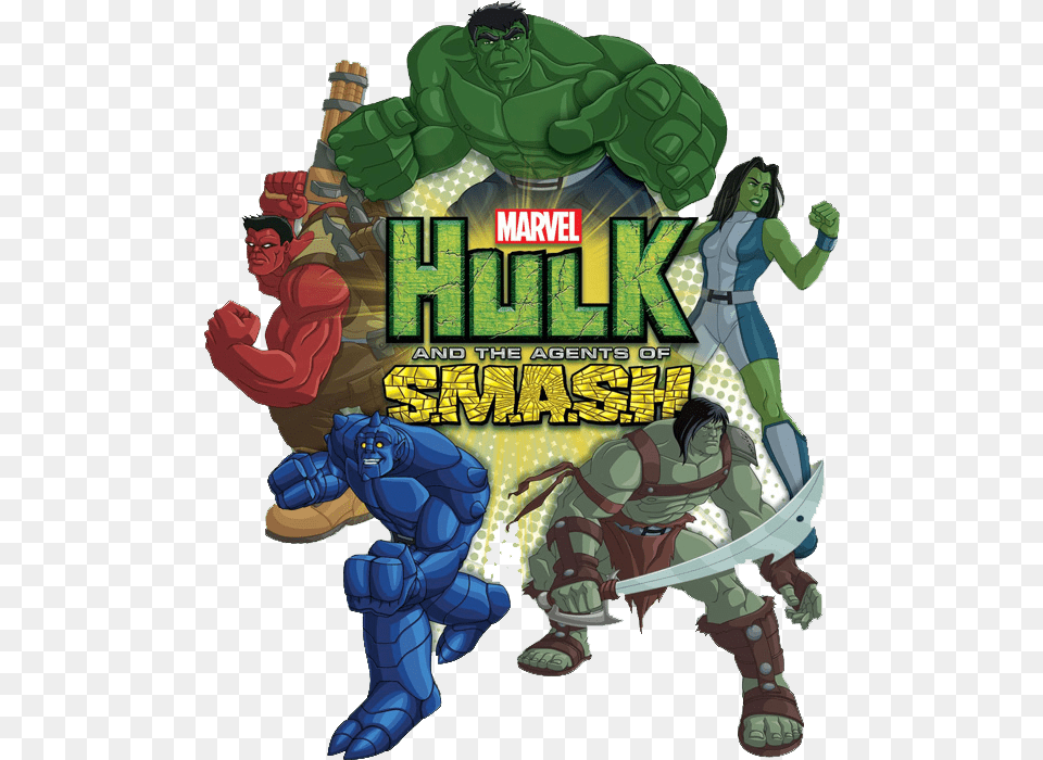 Logo And The Agents Of Smash Hulk Clipart Hulk Y Los Agentes De Smash, Book, Comics, Publication, Baby Free Png