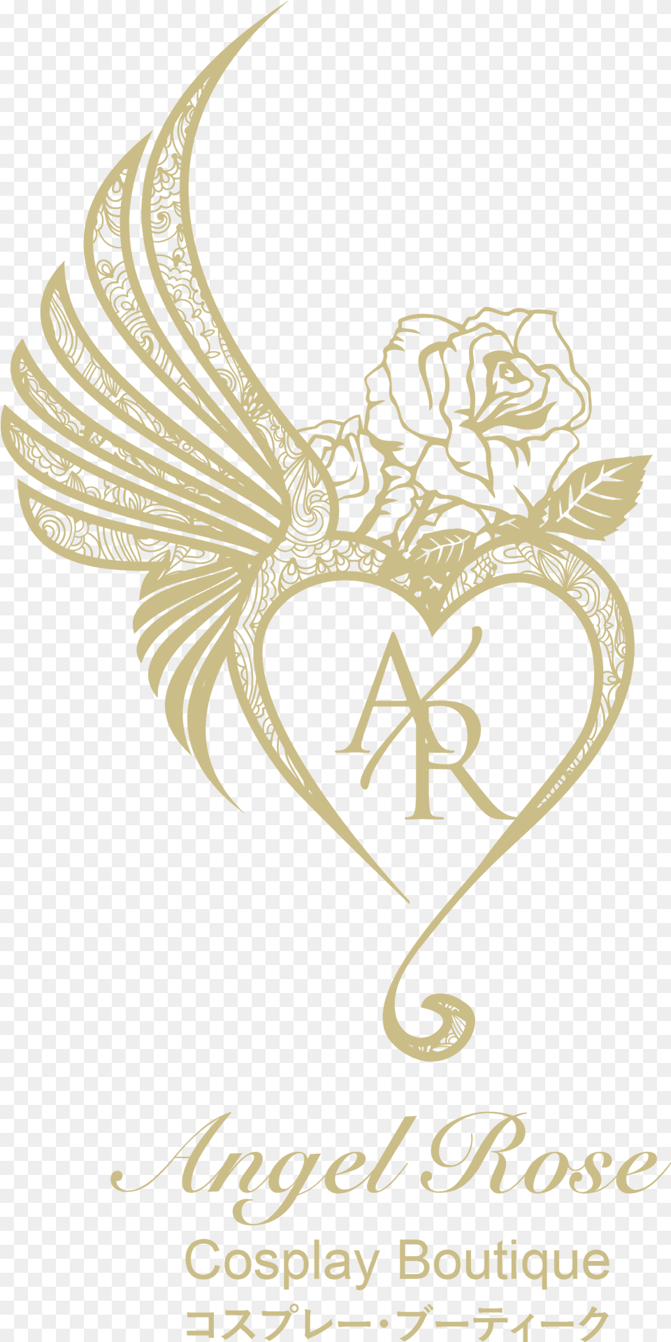 Logo Angel Rose Gambar Bunga Hitam Putih, Symbol, Animal, Fish, Sea Life Free Png