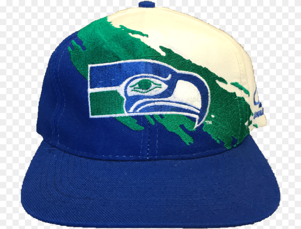 Logo Athletic Splash Vintage Seattle Seahawks Snapback Seattle Seahawks, Baseball Cap, Cap, Clothing, Hat Free Transparent Png