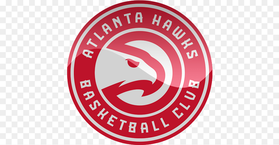 Logo Atlanta Hawks Transparent Hawkspng Circle, Emblem, Symbol, Food, Ketchup Png Image