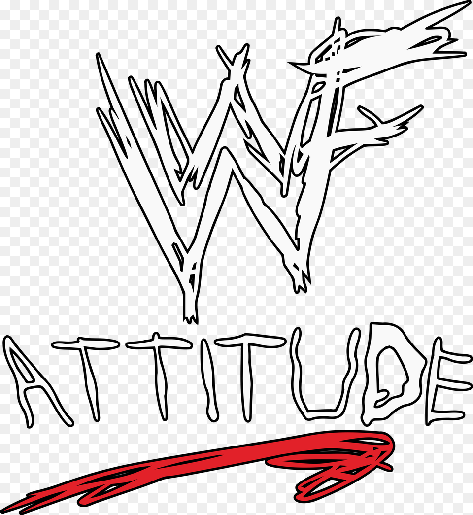 Logo Attitude Wwf Logo Wrestling, Stencil, Text Free Transparent Png