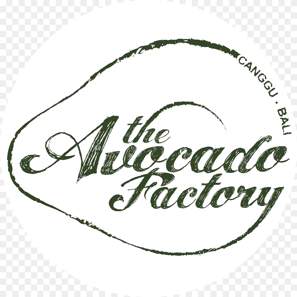 Logo Avo Cir Avocado Factory Bali, Handwriting, Text, Calligraphy Free Transparent Png
