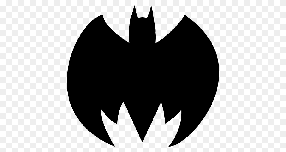 Logo Bat Black Character Batman Silhouette Random Shape Icon, Gray Free Png Download