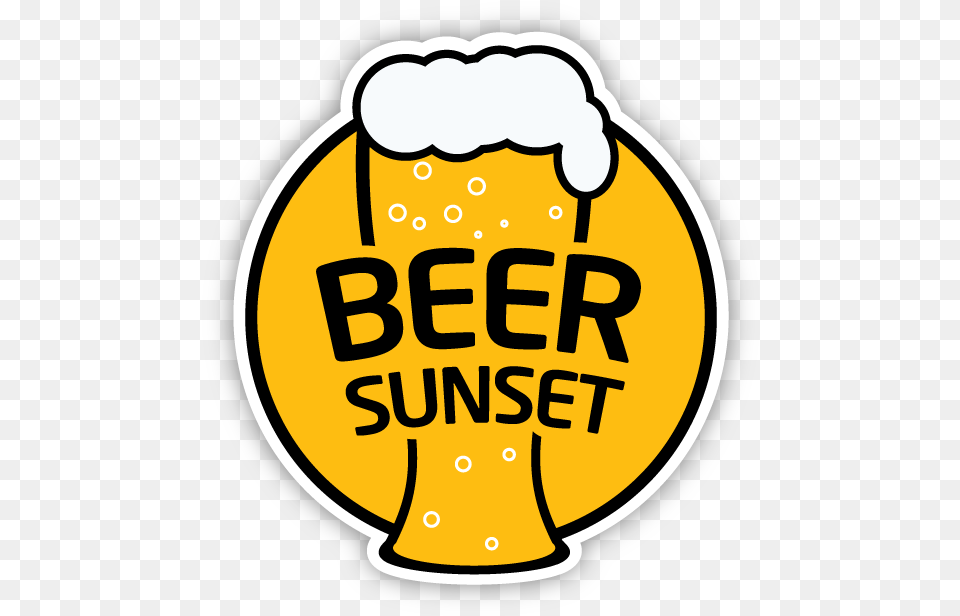 Logo Beer Sunset Logo Beer, Alcohol, Lager, Glass, Beverage Free Png Download
