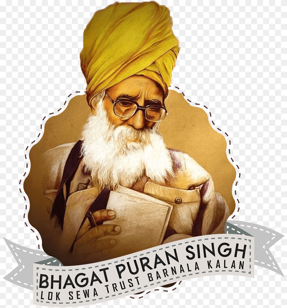 Logo Bhagat Puran Singh Bhagat Puran Singh Real, Adult, Person, Man, Male Png