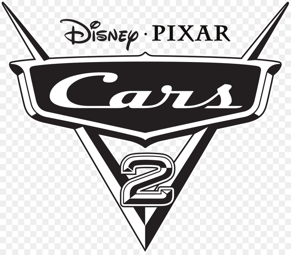 Logo Black Disney Cars Logo Silhouette, Emblem, Symbol Free Transparent Png