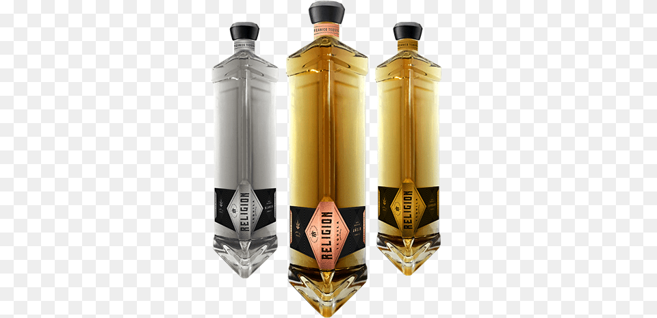 Logo Bottles 3 Tequila Religion Precio, Alcohol, Beverage, Liquor, Bottle Png