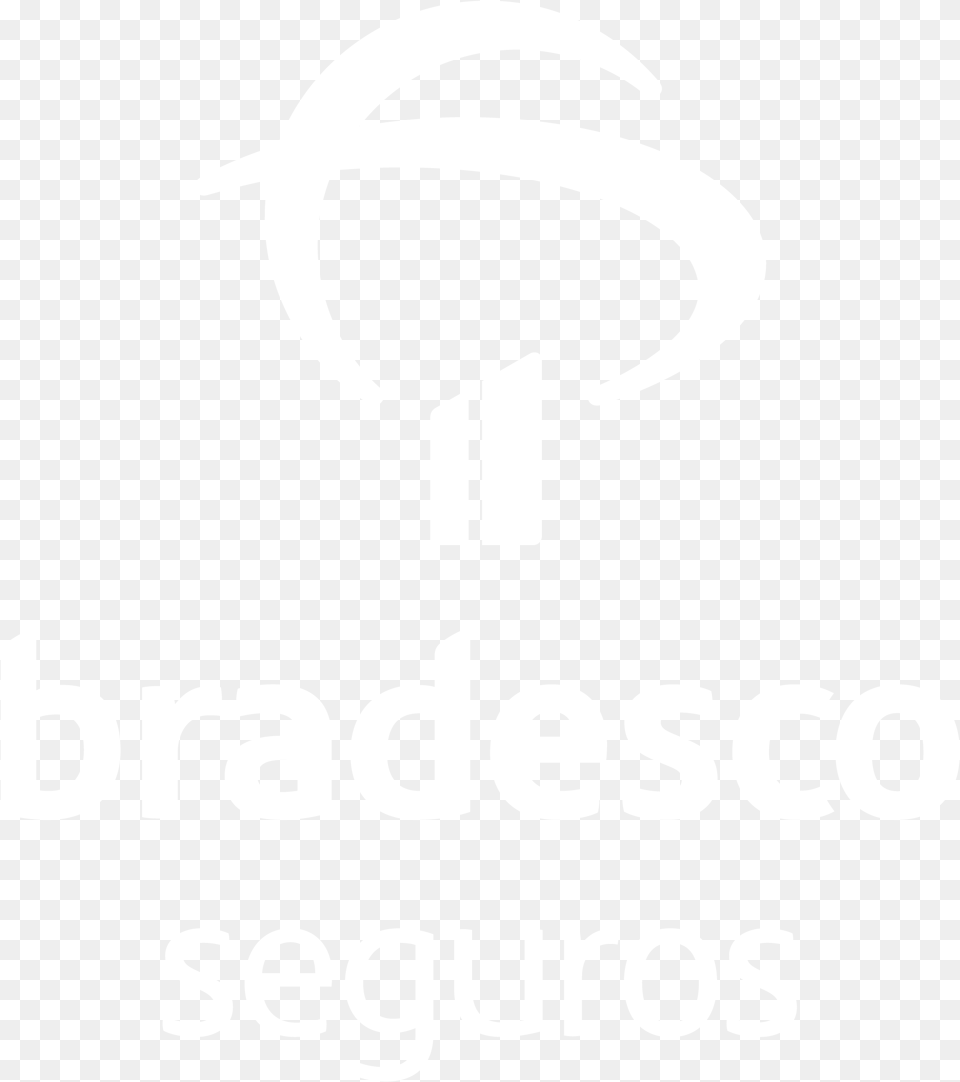 Logo Bradesco Seguros White, Stencil Free Transparent Png