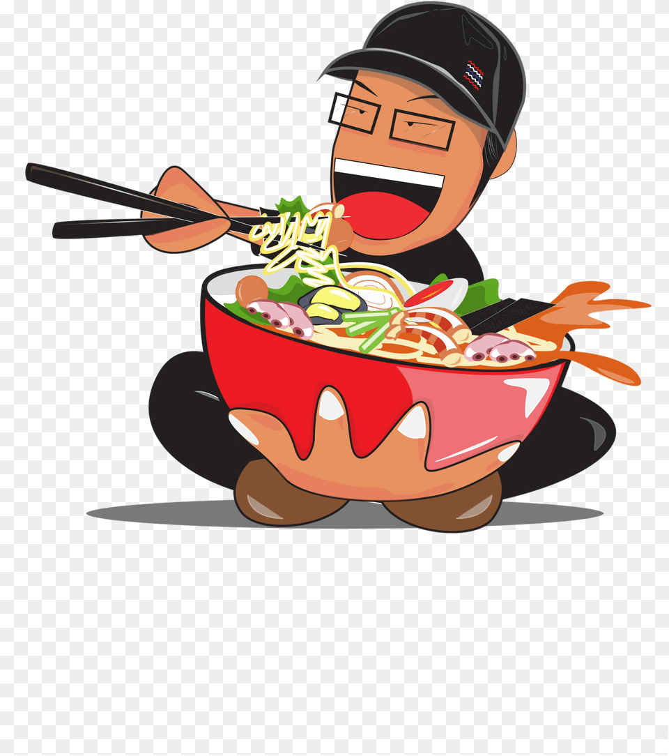 Logo Cartoon Rice Bowl, Food, Lunch, Meal, Noodle Free Png