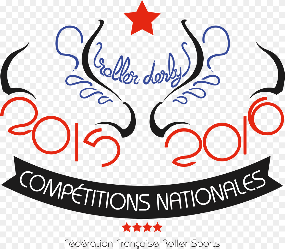 Logo Championnat De France 2015 2016 De Roller Derby, Symbol, Blackboard Png Image