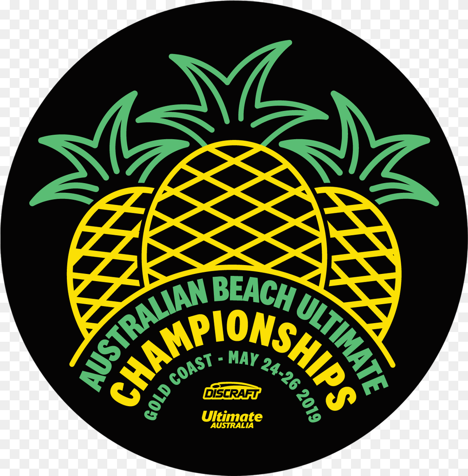Logo Circle Black Abuc Label, Food, Fruit, Pineapple, Plant Png Image