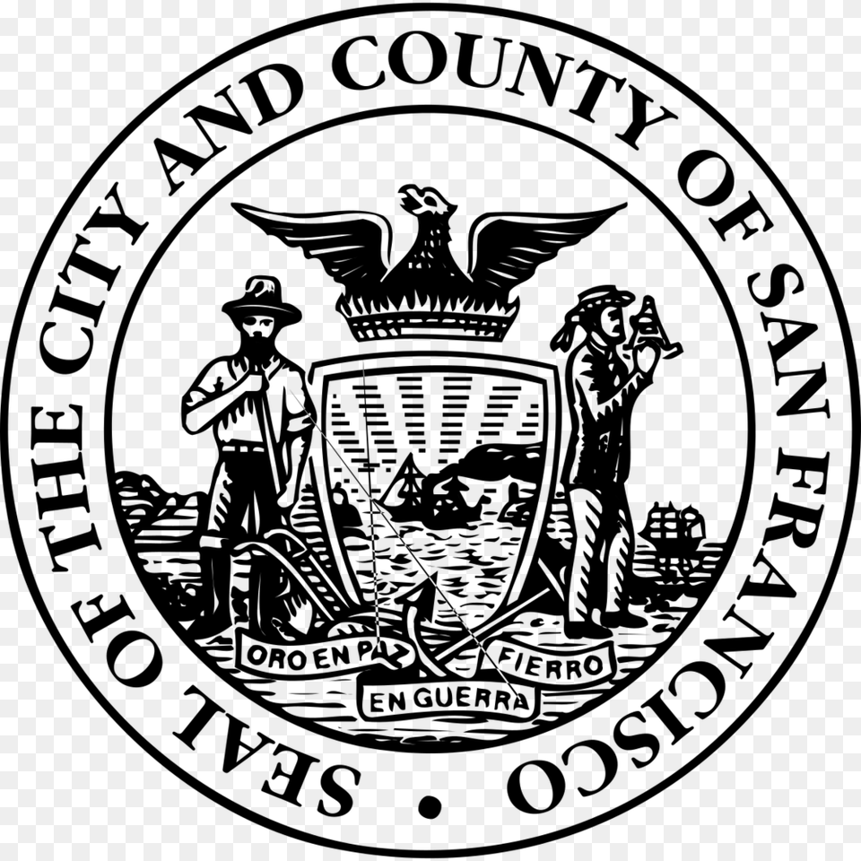 Logo City County Sf San Francisco City Seal, Gray Free Transparent Png