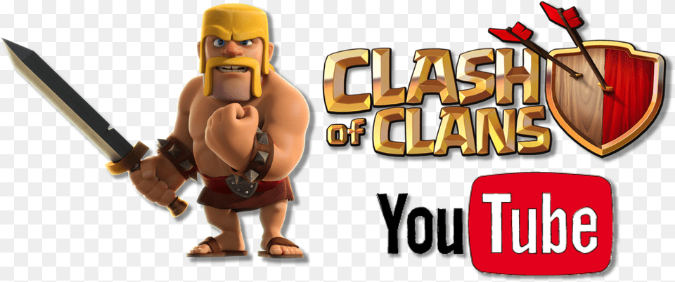 Logo Clash Of Clans 6 Image Clash Of Clans Logo, Blade, Dagger, Knife, Weapon Free Transparent Png
