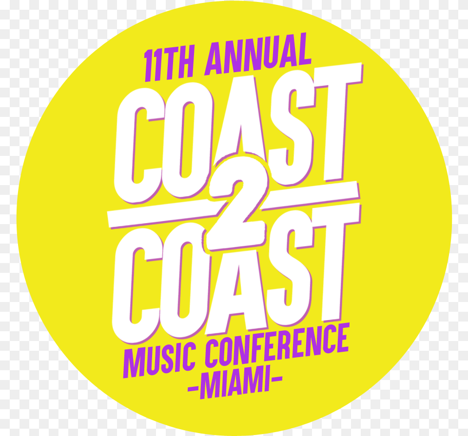 Logo Coast 2 Coast Music Conference Coast 2 Coast Music Conference 2019 In Miami, Advertisement, Poster, Sticker, Disk Png