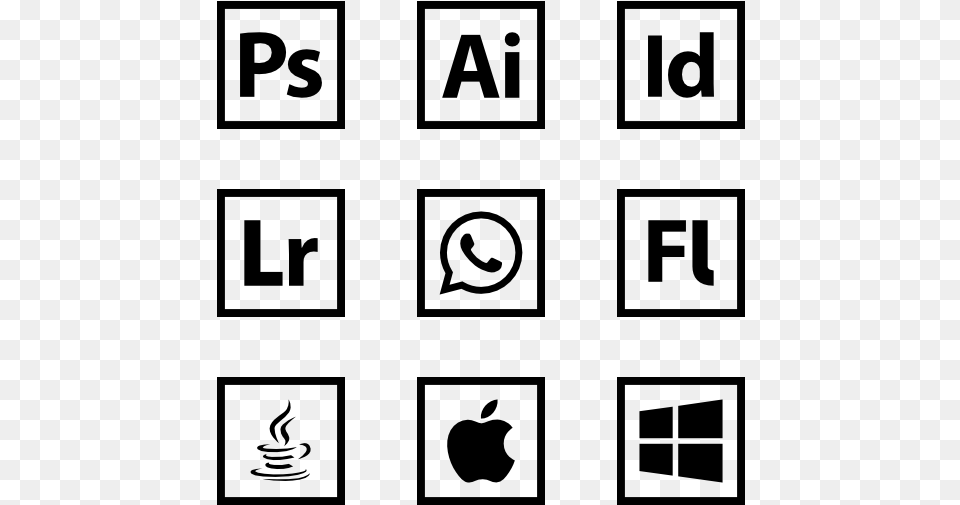 Logo Collection 22 Icons Ps Ai Id, Gray Png