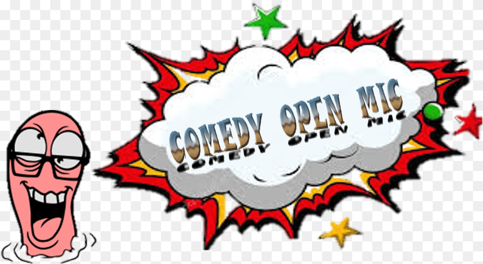 Logo Comedy Open Mic Comic Background, Person, Accessories, Glasses, Face Png