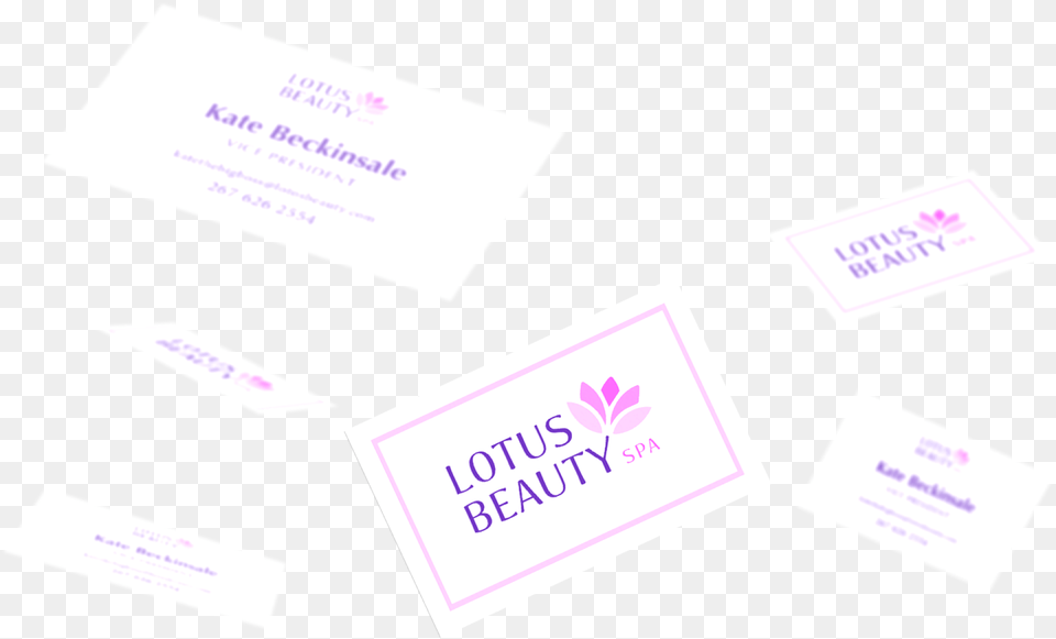 Logo Creation Process For The Lotus Beauty Spa Paper, Text, Business Card Free Png Download