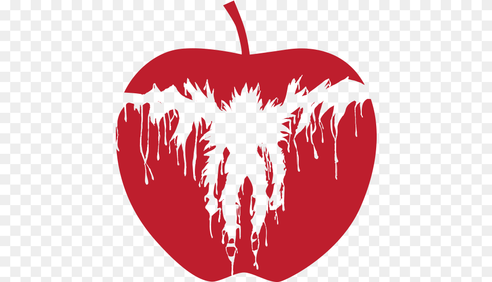 Logo Death Note Apple, Food, Fruit, Plant, Produce Free Png Download