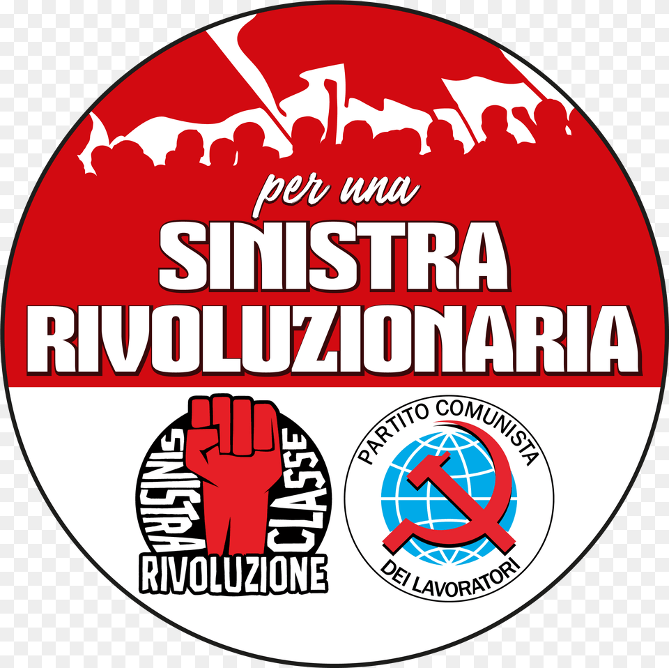 Logo Della Lista Per Una Sinistra Rivoluzionaria Circle, Advertisement, Poster, Body Part, Hand Free Transparent Png
