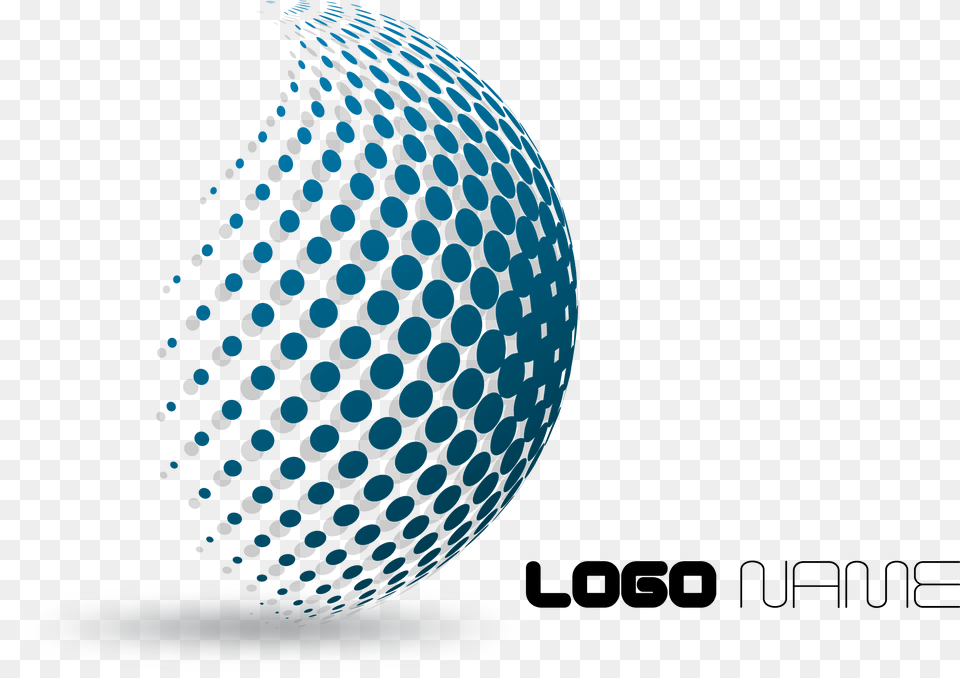 Logo Design 3d Logos Blue Shere Dots White Background 3d, Jar, Pottery, Sphere, Vase Free Png