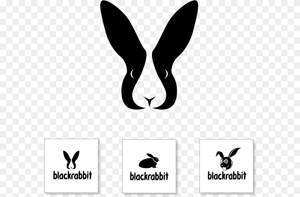 Logo Design Black Rabbit, Stencil, Animal, Canine, Dog Free Png