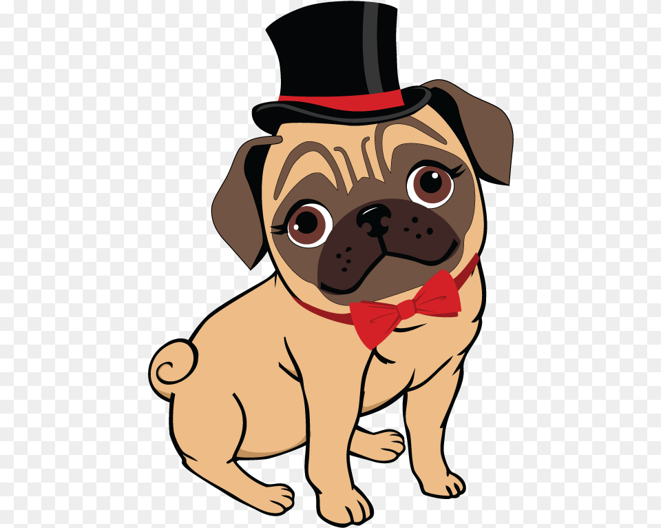 Logo Design By Borzoid For This Project Cartoon Pug, Animal, Canine, Mammal, Dog Free Transparent Png