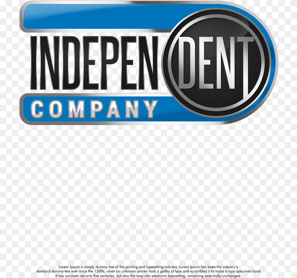 Logo Design By Criollo S Art For Independent Dent Company Electric Blue, License Plate, Transportation, Vehicle, Scoreboard Free Transparent Png