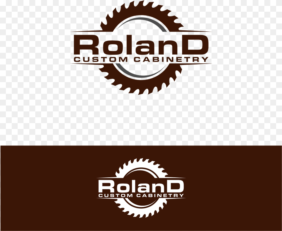Logo Design By Keith Designs For Roland Custom Cabinetry Saw Blade Silhouette, Architecture, Building, Factory, Machine Free Png