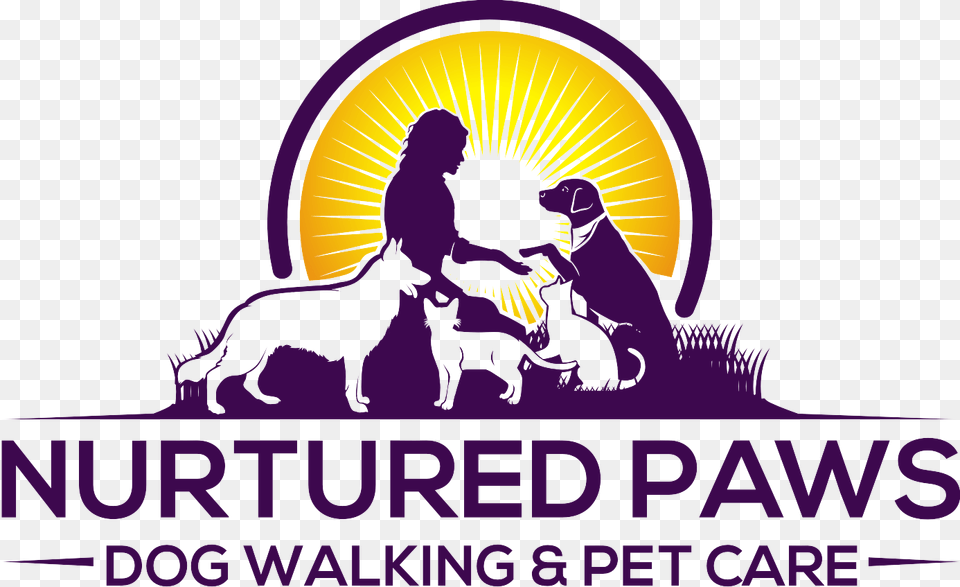Logo Design By Rangga For Nurtured Paws Dog Walking Dog Licks, Advertisement, Poster, Adult, Person Free Png Download