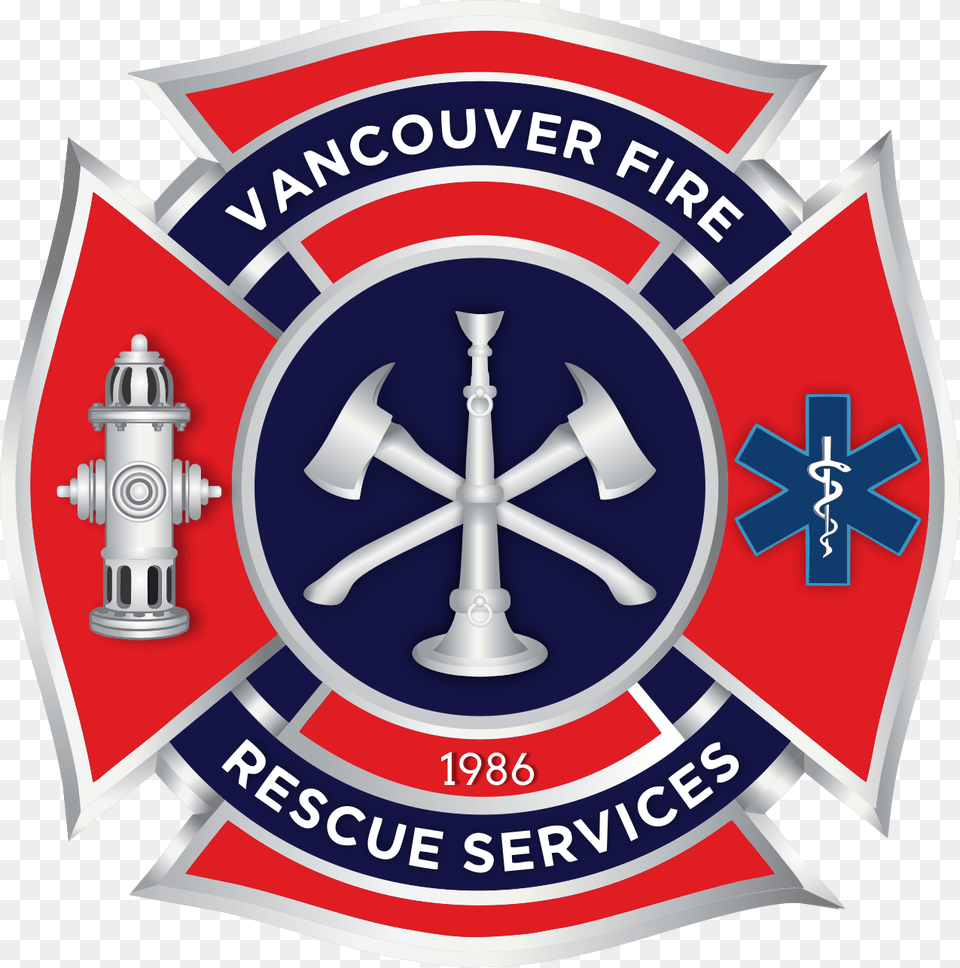 Logo Design By Rodiah For This Project Vancouver Fire And Rescue Services, Emblem, Symbol, Cross, Fire Hydrant Png