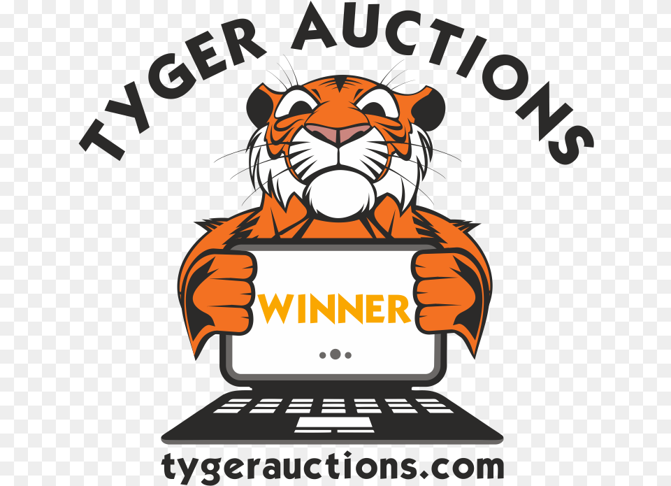 Logo Design By Studio Dab For Tiger Auctions Illustration, Computer, Electronics, Pc, Laptop Png