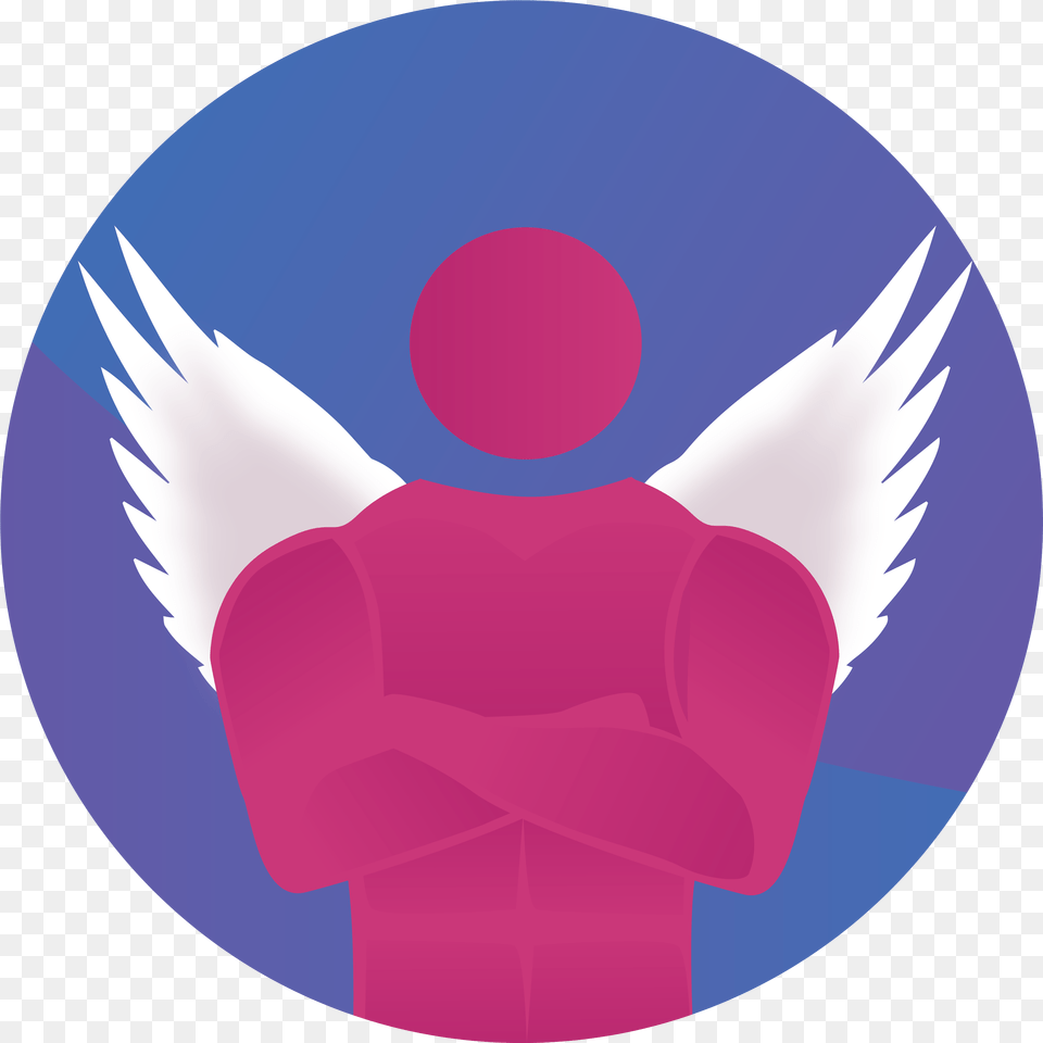 Logo Design For A Bouncer Outline With Angel, Badge, Symbol Free Png