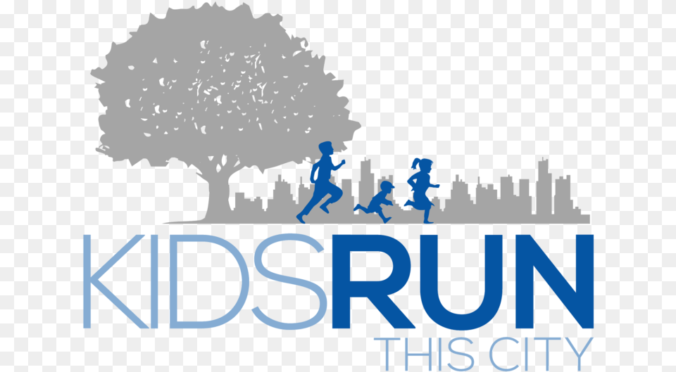 Logo Design For Kids Run This Town Child Running Silhouette, Tree, Plant, Person, Oak Png